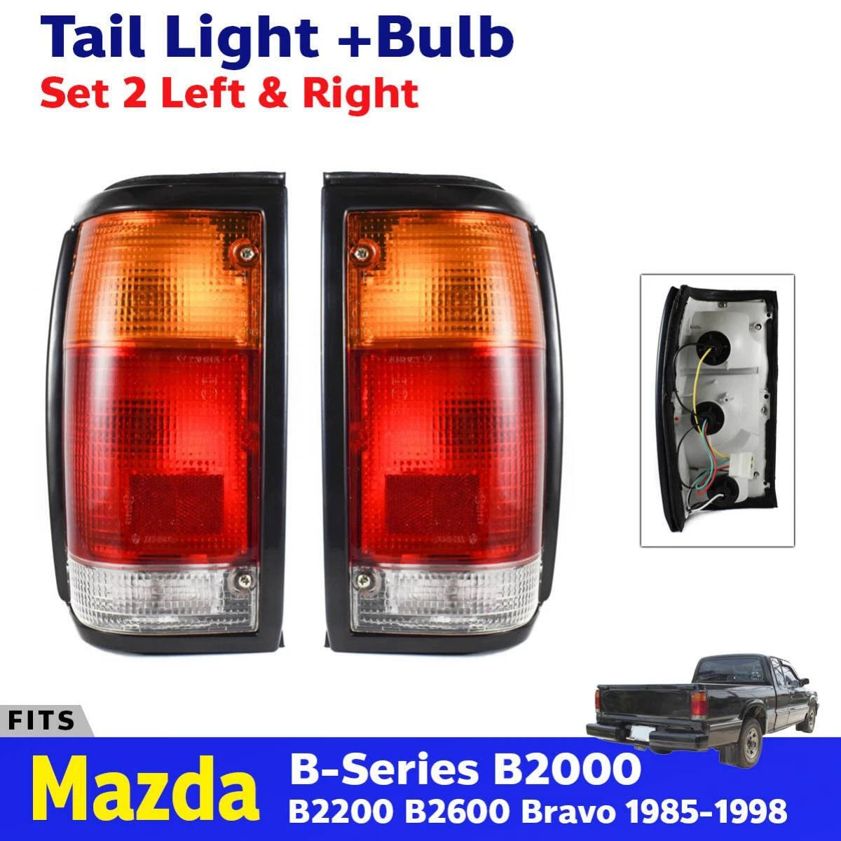Tail Light Rear Lamp Pair Fits Mazda B-Series B2000 B2200 Bravo UTE 1985-98 D06