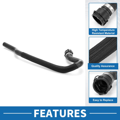 Radiator Hose for BMW 528i 2012-2016 Rubber Black 1 x Piece