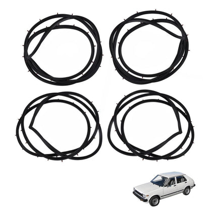 Set Front Rear Door Rubber Seal Fits Toyota Starlet KP60 KP62 4D 1978 -1984 D06