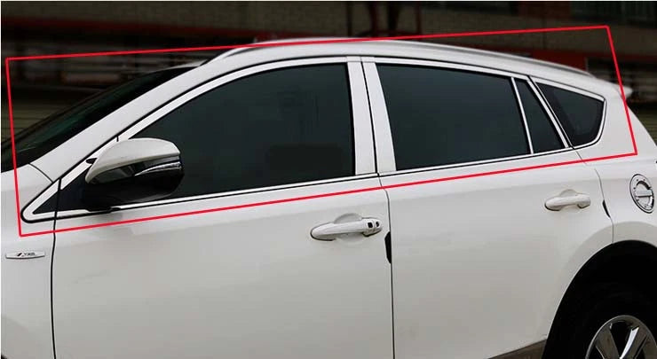 Sill Window Pillars Molding Cover Trim for 2016-2018 Toyota RAV4 (2016-2018)