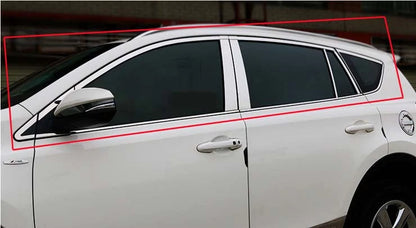 Sill Window Pillars Molding Cover Trim for 2016-2018 Toyota RAV4 (2016-2018)