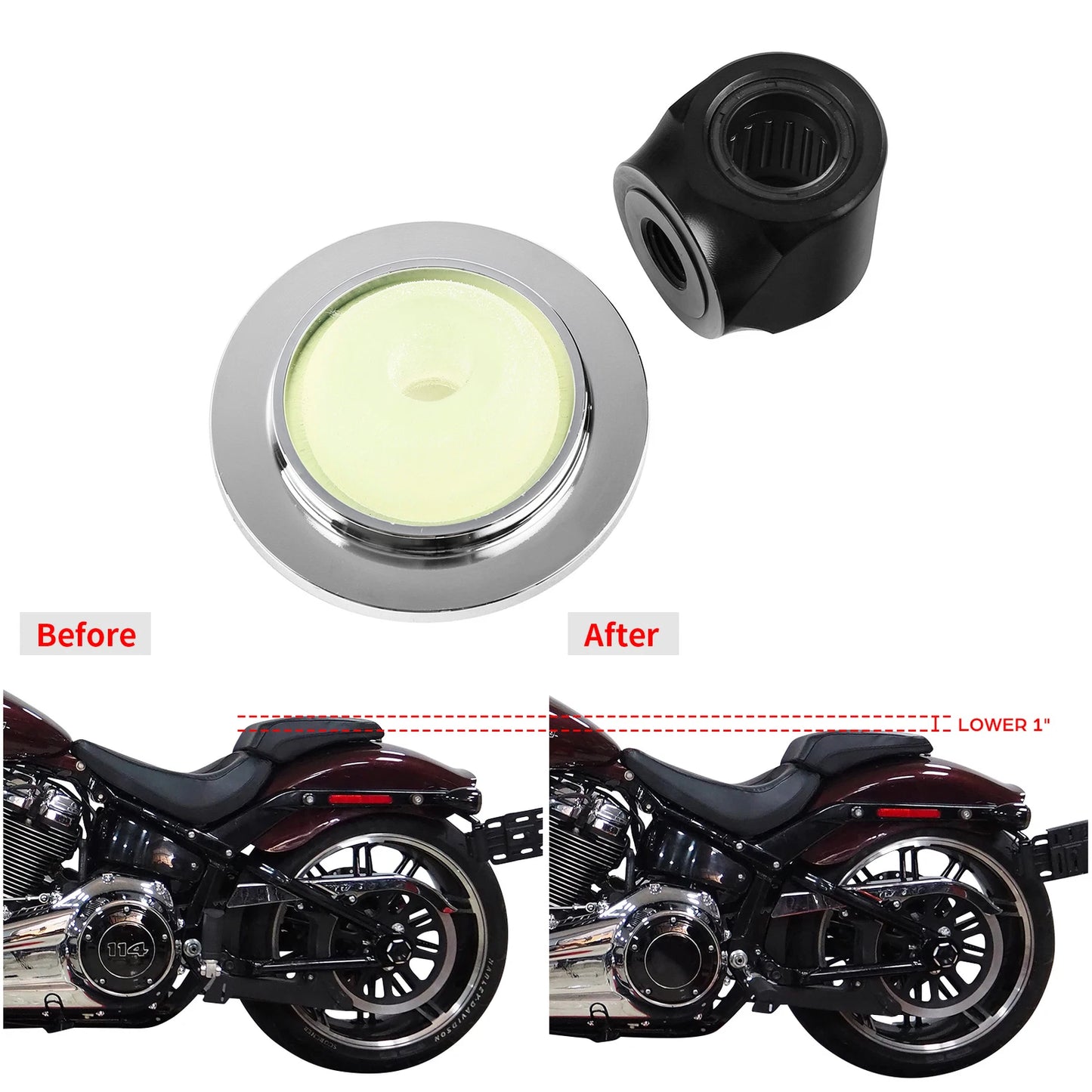 Rear Shock Lowering Kit for Harley Softail (2018-2025)