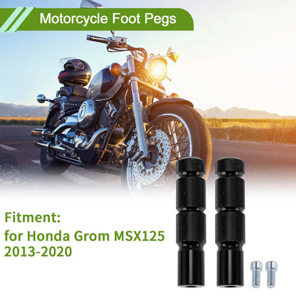 Foot Pegs for Honda Grom MSX125 Front Pedal Aluminum Alloy Black