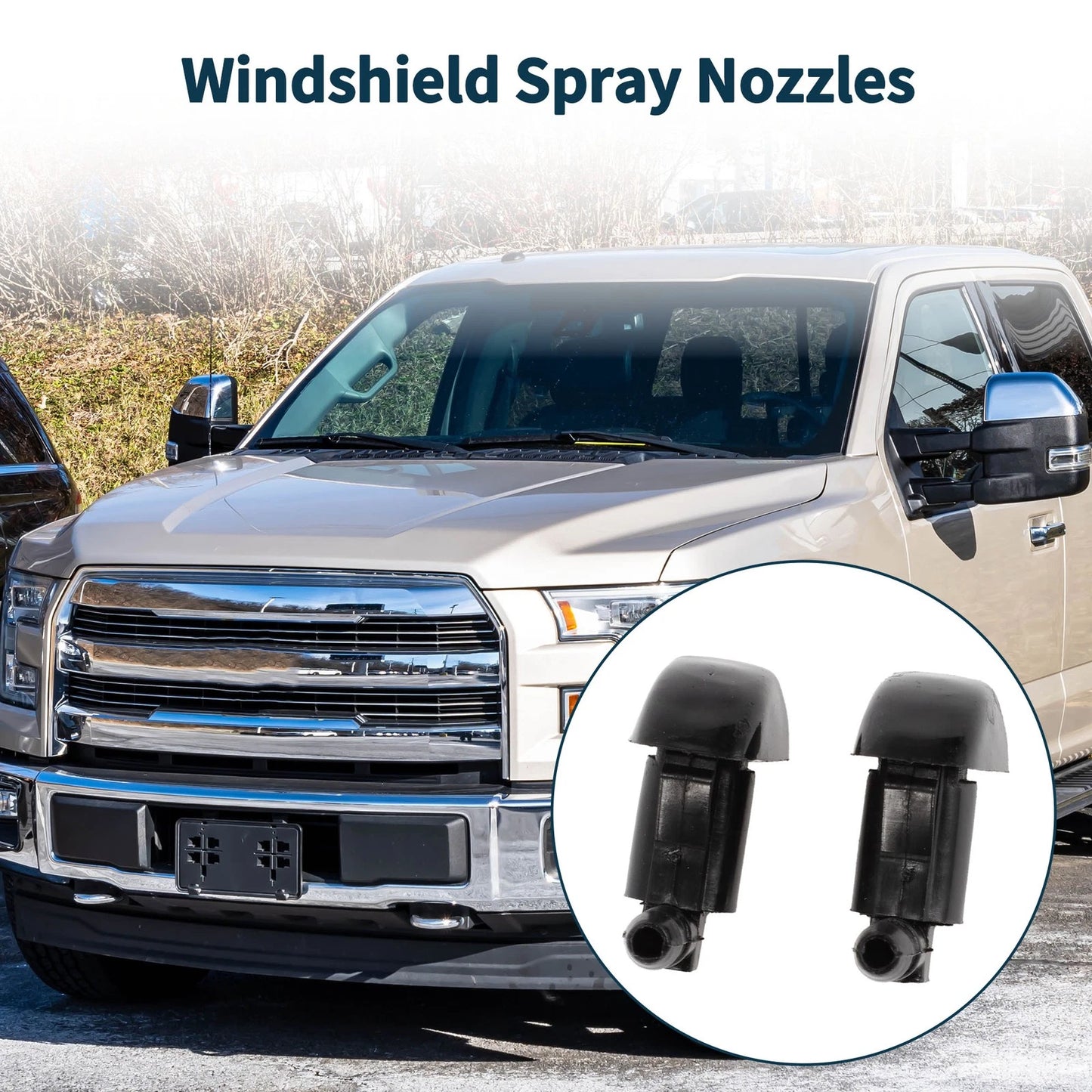 1 Set Windshield Washer Nozzle With Gasket Hose for Toyota Sienna (2000–2011)