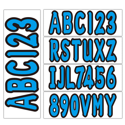 Boat Registration Decals Set A-Z & 0-9 Blue for All Boats