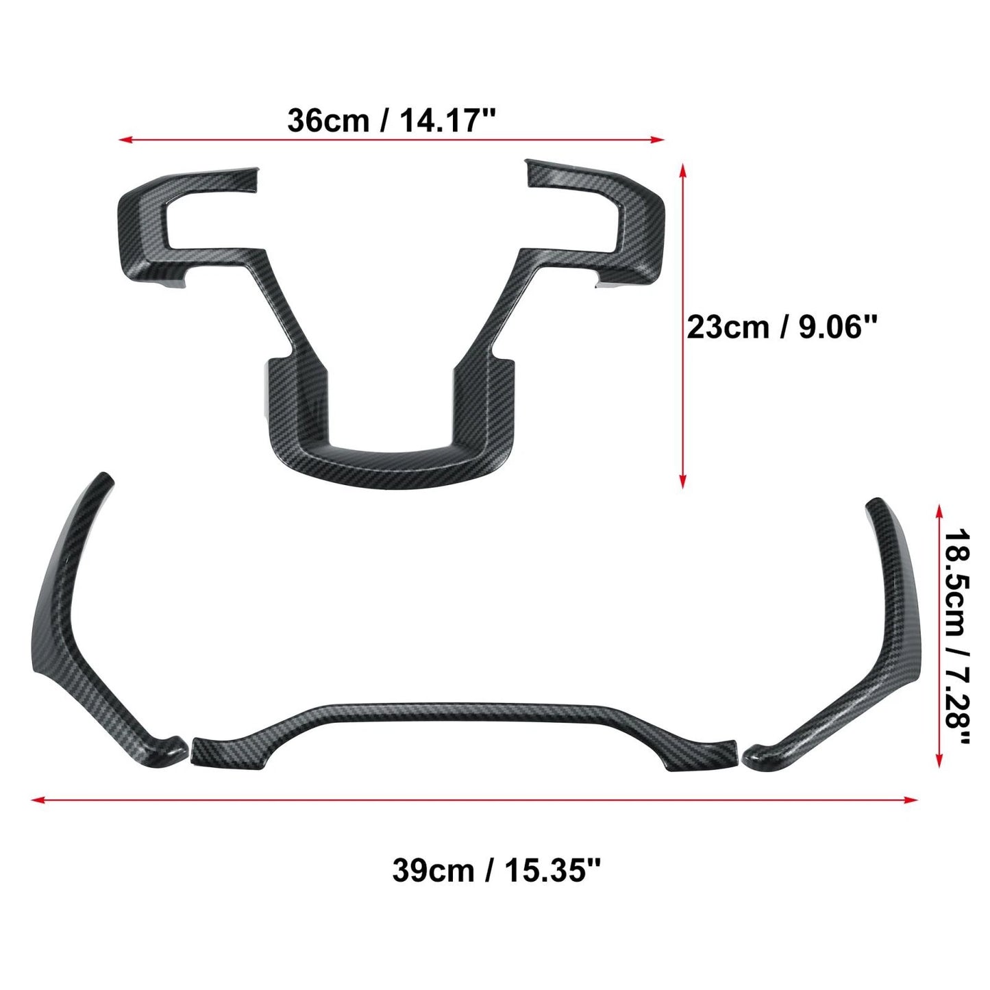 4 x Dashboard Steering Wheel Panel Trims for Ford F-150 (2015-2019)