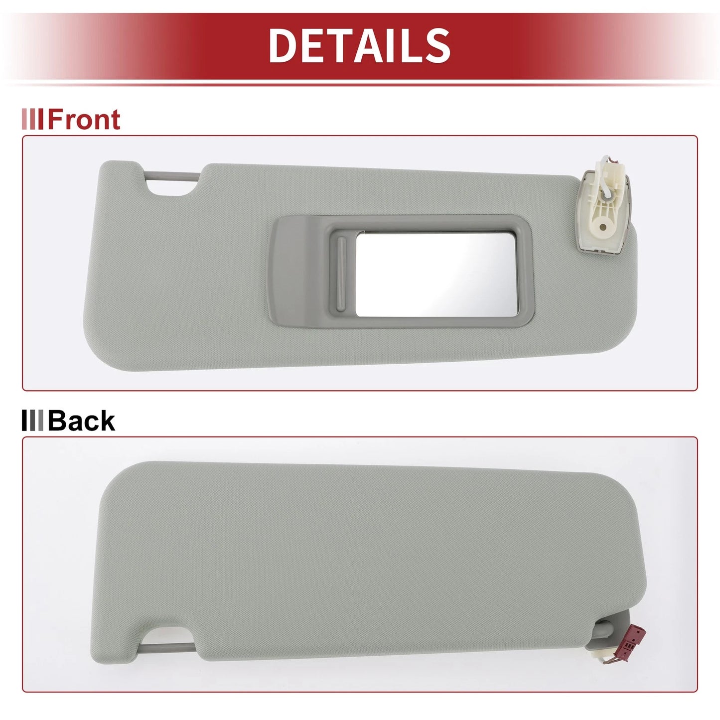Right Car Sun Visor for BMW F10 F18 2011-2016 with Mirror 2 x 51167248856