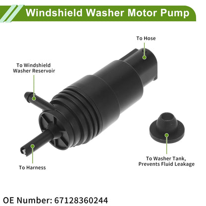 Windshield Washer Pump w/Grommet for BMW 740i (1993-2001)