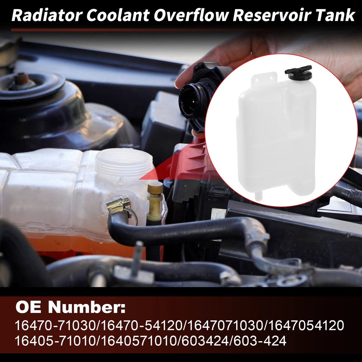 Coolant Expansion Reservoir Tank w/Cap for Toyota 4Runner (1984-1988)