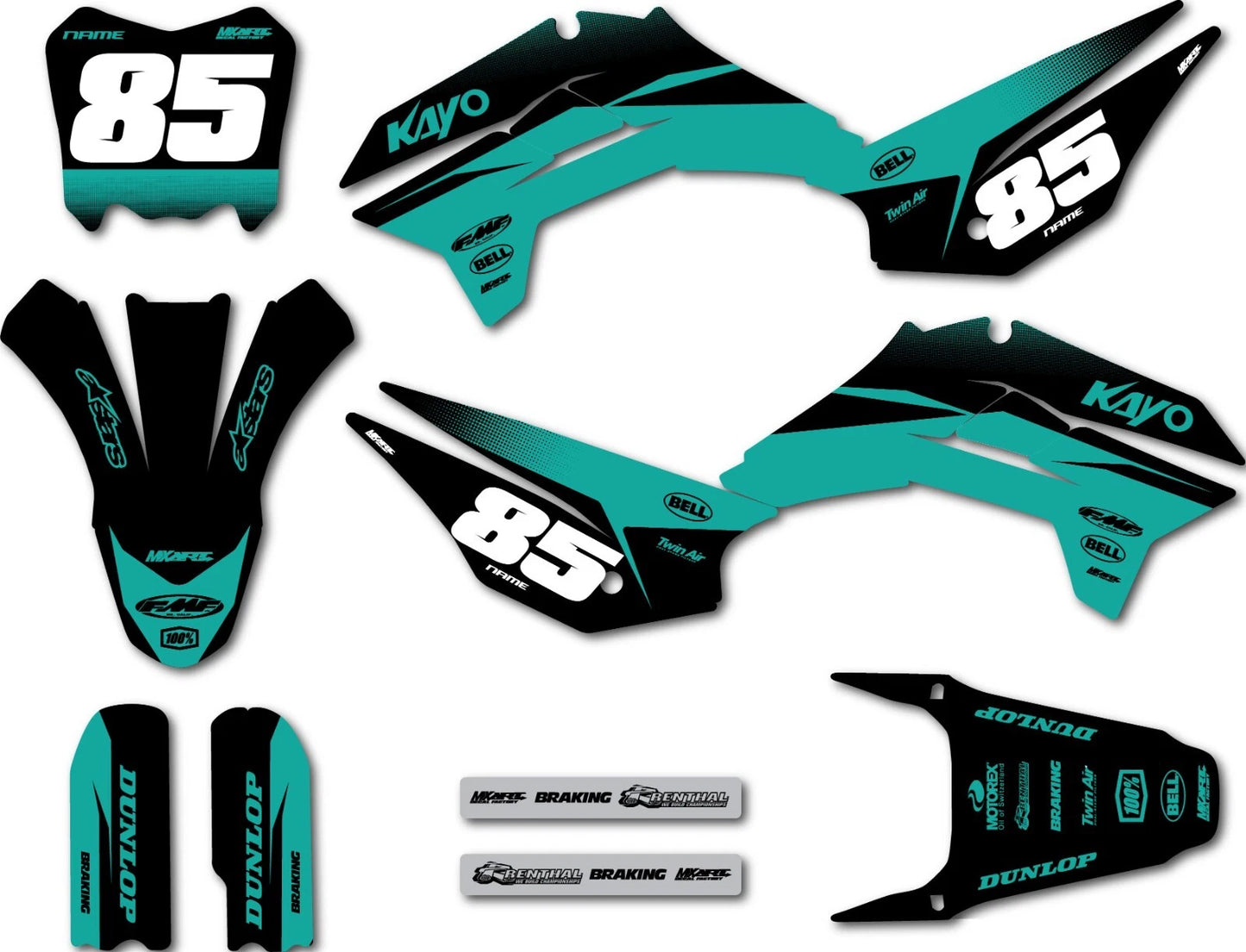 Custom Graphics Full Kit for Kayo TD 125 Models