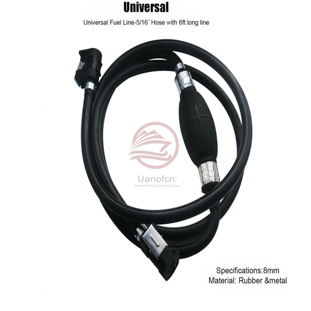 5/16" Marine Outboard Fuel Gas Hose Line Assembly for OMC/Mercury/BRP