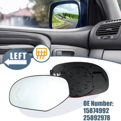 Heated Driver Left Side Mirror Glass for Chevy Silverado Suburban Avalanche
