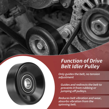 Accessory Drive Belt Idler Pulley for Chevrolet Ford GMC