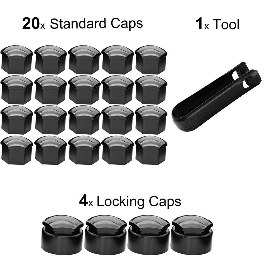 Wheel Nut Bolt Covers 24X for Opel