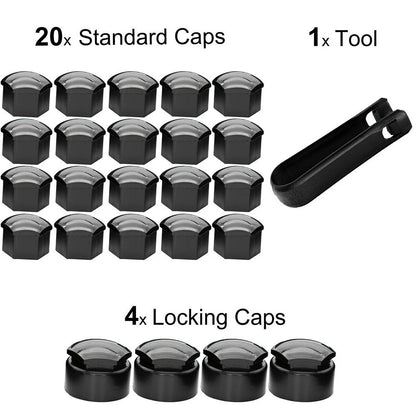 Wheel Nut Bolt Covers 24X for Opel