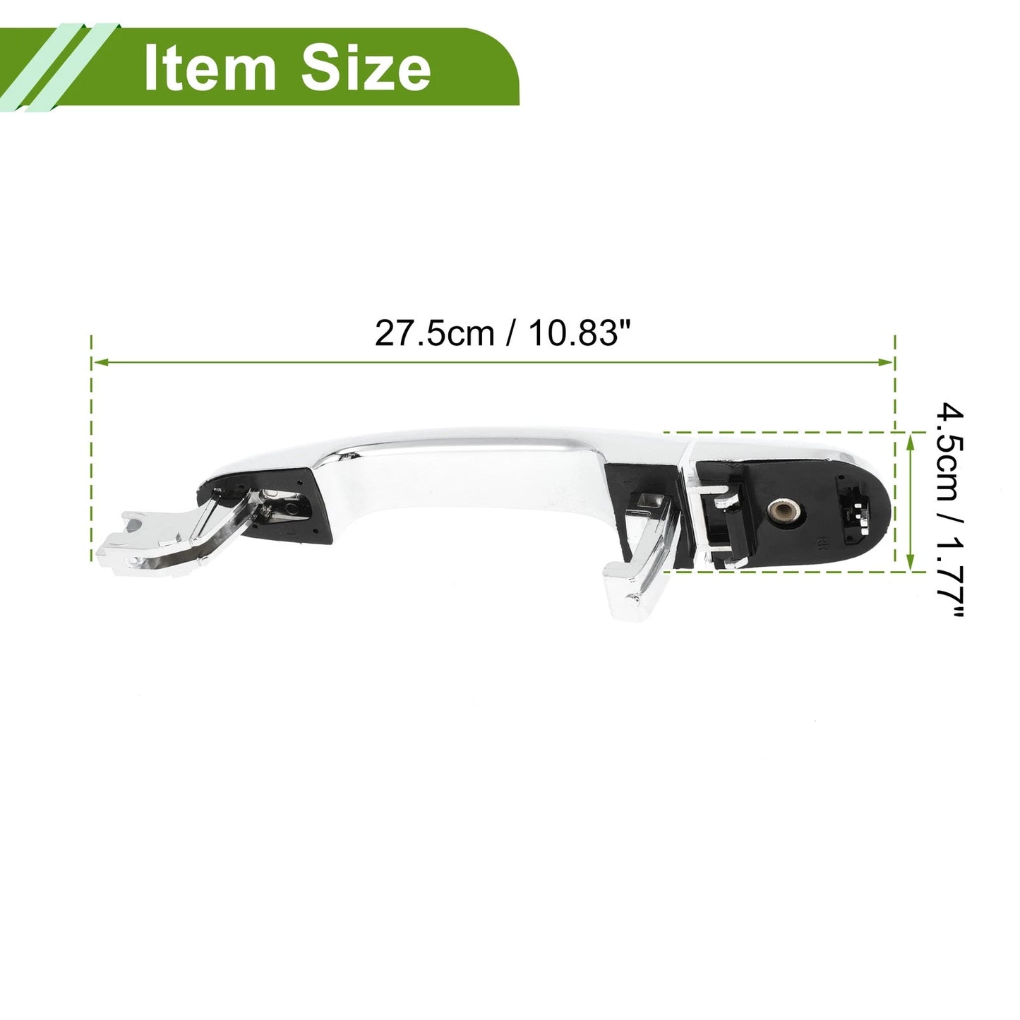 Exterior Door Handle for Hyundai Kia Silver Tone Rear Left (2011-2016)