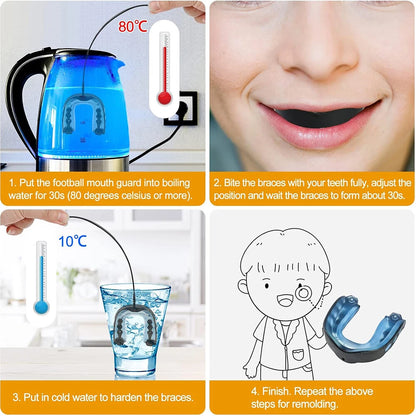 Mouth Guards with Strap for Football, Boxing, Lacrosse, Hockey