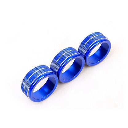 Blue Aluminum AC Climate Control Knob Ring Covers for Acura Integra (2023)