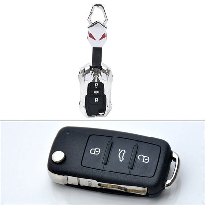 Silver 3-Button Key Remote Cover Case for VW Gran Lavida (2013-2017)