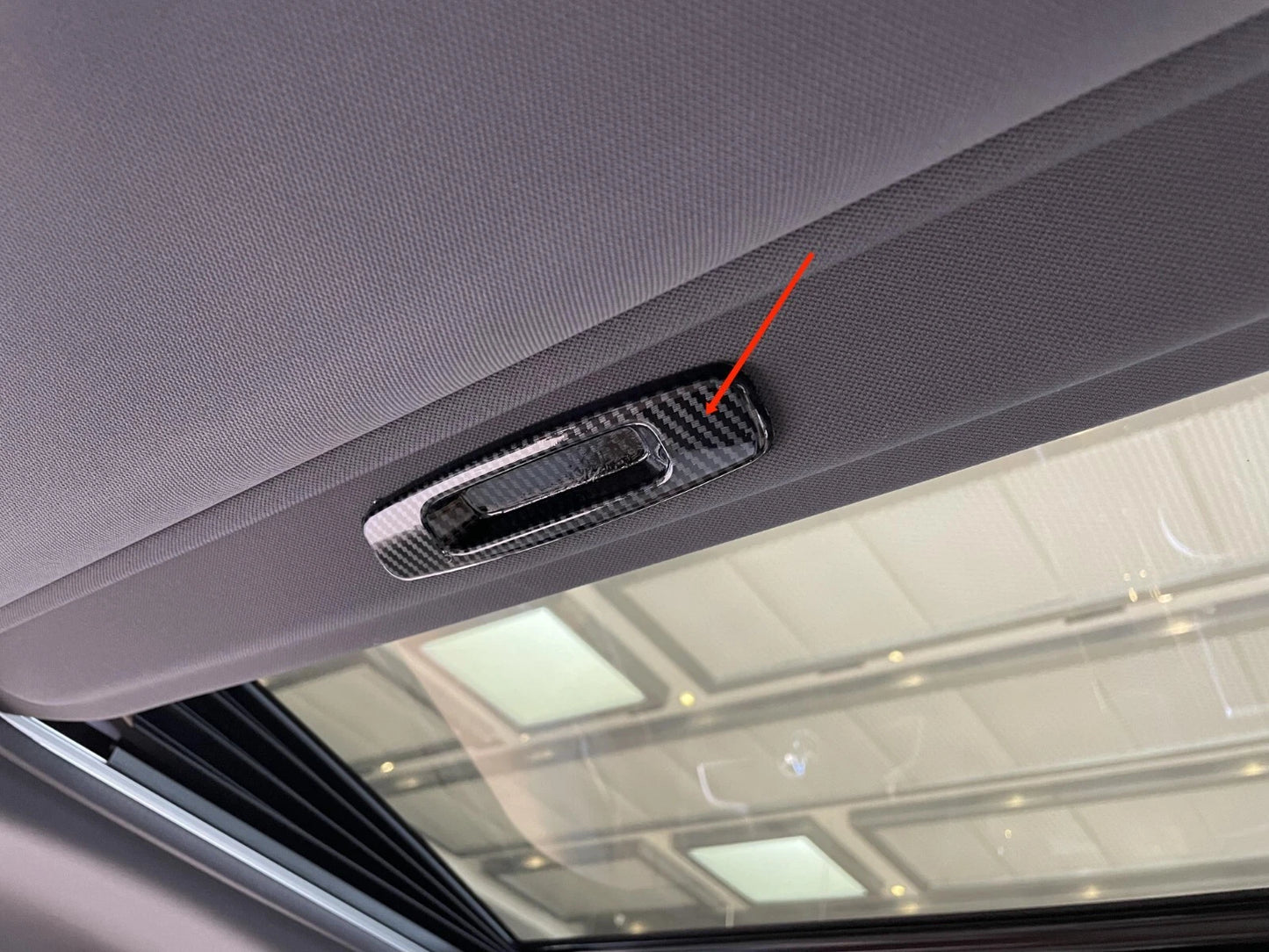 Carbon Fiber Handle Bowl Skylight Cover Trim for Toyota Sienna (2021-2023)