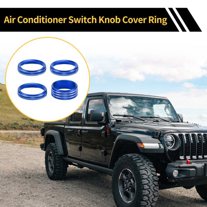 Audio Headlight CD Switch Knob Cover Ring for Jeep Gladiator JT (2018-2021)