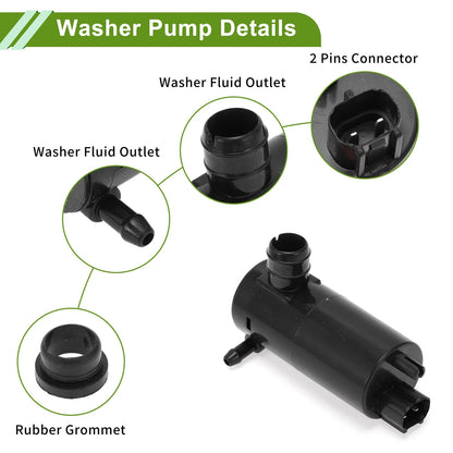 Windshield Washer Pump w/Grommet for Jeep (2011-2018)