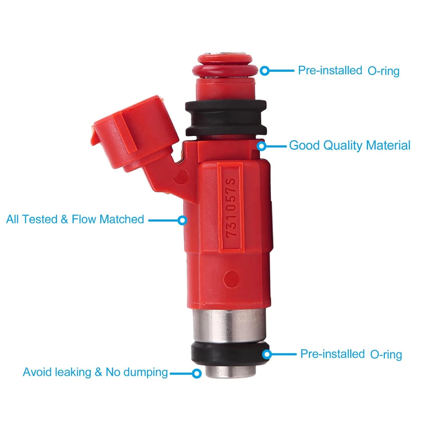 4pcs Red Fuel Injector CDH210 for Yamaha Outboard Mitsubishi Eclipse 3.0L