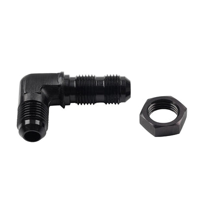 6AN Male to Male 90 Degree Flare Union Bulkhead Adapter Fitting