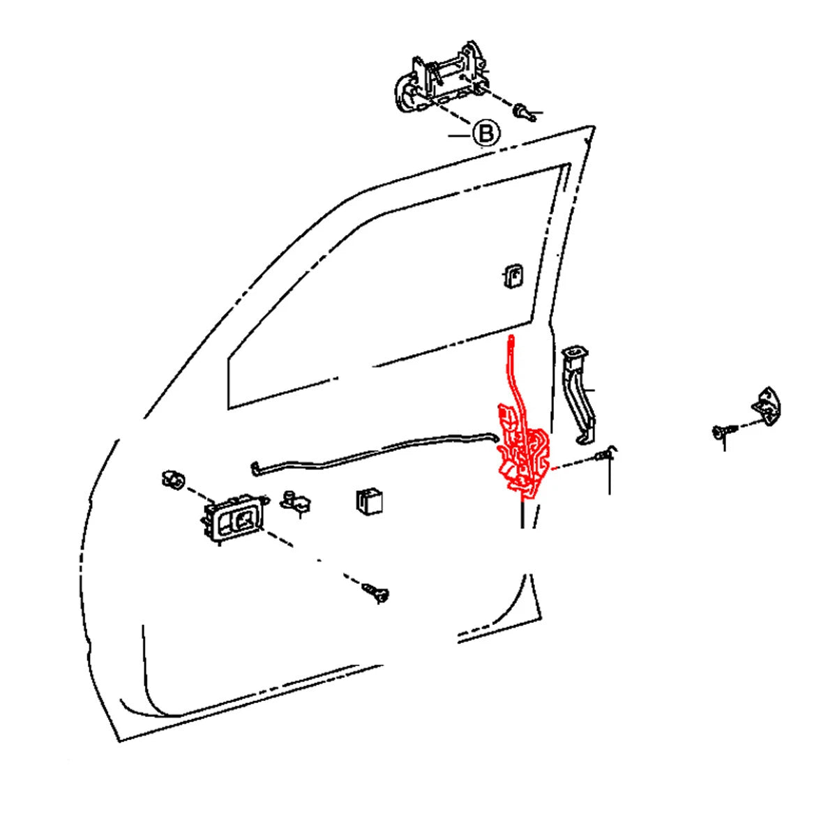 Front Door Lock Latch for Toyota Corolla Sedan AE92 AE95 CE90 EE90 EE97 1987-1992