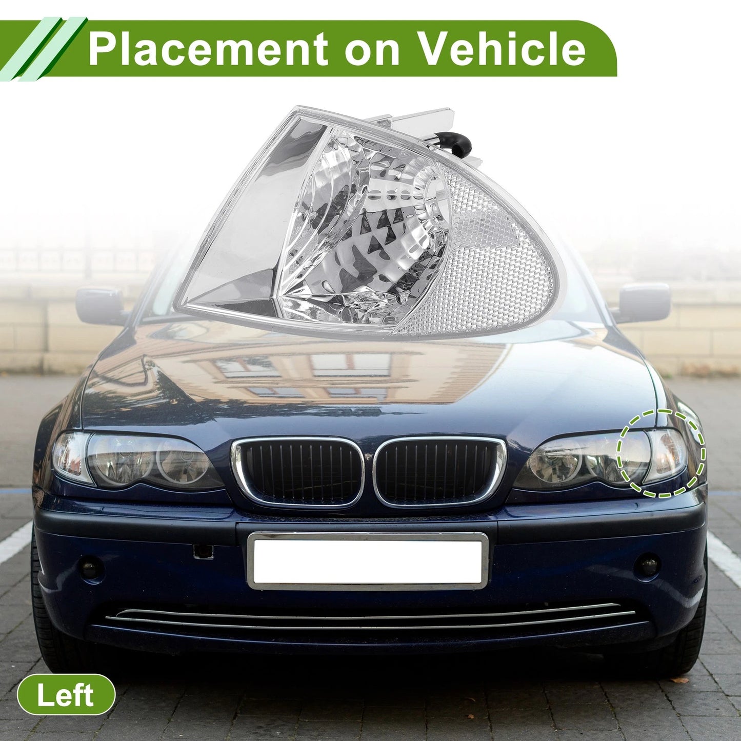 Left Corner Signal Light Cover for BMW 3 Series (2012-2019)