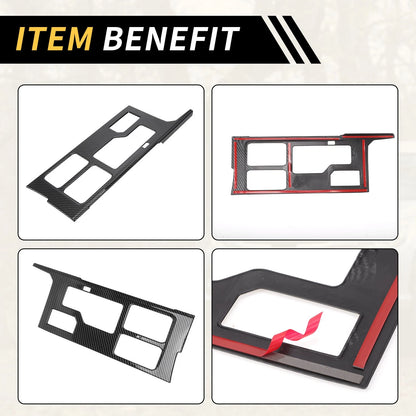 Carbon Fiber Gear Shift Frame Panel Cover Trim for Toyota Tundra (2022-2024)