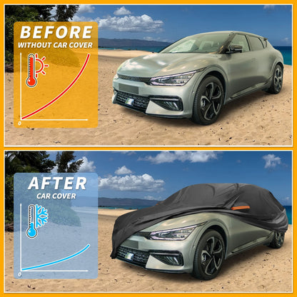 Waterproof Car Cover for Kia e-Niro 2016-2023 Black Aluminum Film