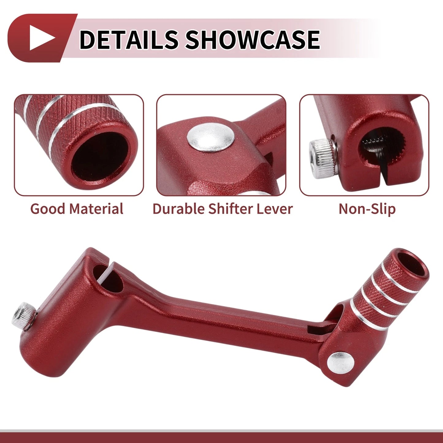 Folding Motorcycle Gear Shifter Lever for Bosuer Cheetah Red Lever Red Head