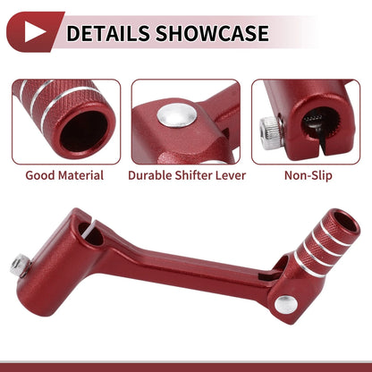 Folding Motorcycle Gear Shifter Lever for Bosuer Cheetah Red Lever Red Head