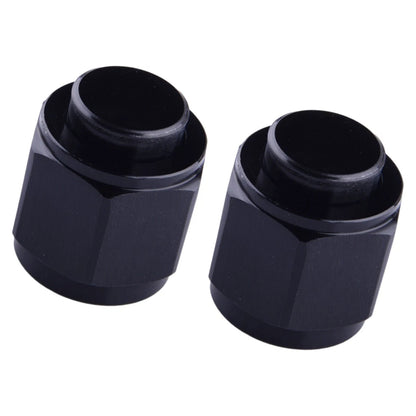 Black Aluminum 10AN Female Flare Fitting Caps for Fuel Systems