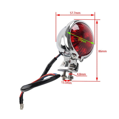 LED Rear Stop Brake Tail Light for Cafe Racer Bobber Chopper Motor Chrome