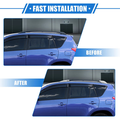 4 x Car Roof Rack Side Rails End Covers for Toyota RAV4 (2006-2012)
