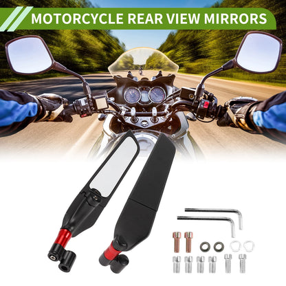 Rear View Mirror / 1 set / Polygonal Shape Red Aluminum Alloy for Motorcycle