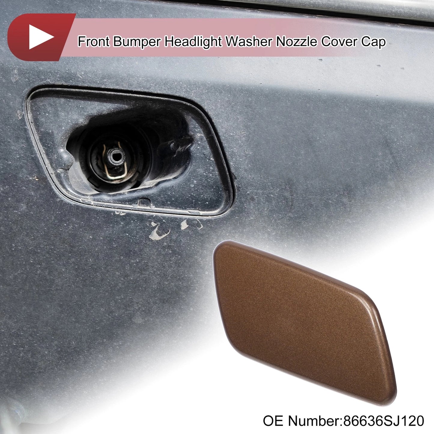 Front Right Washer Nozzle Cover for Subaru Forester (2018-2021) Brown