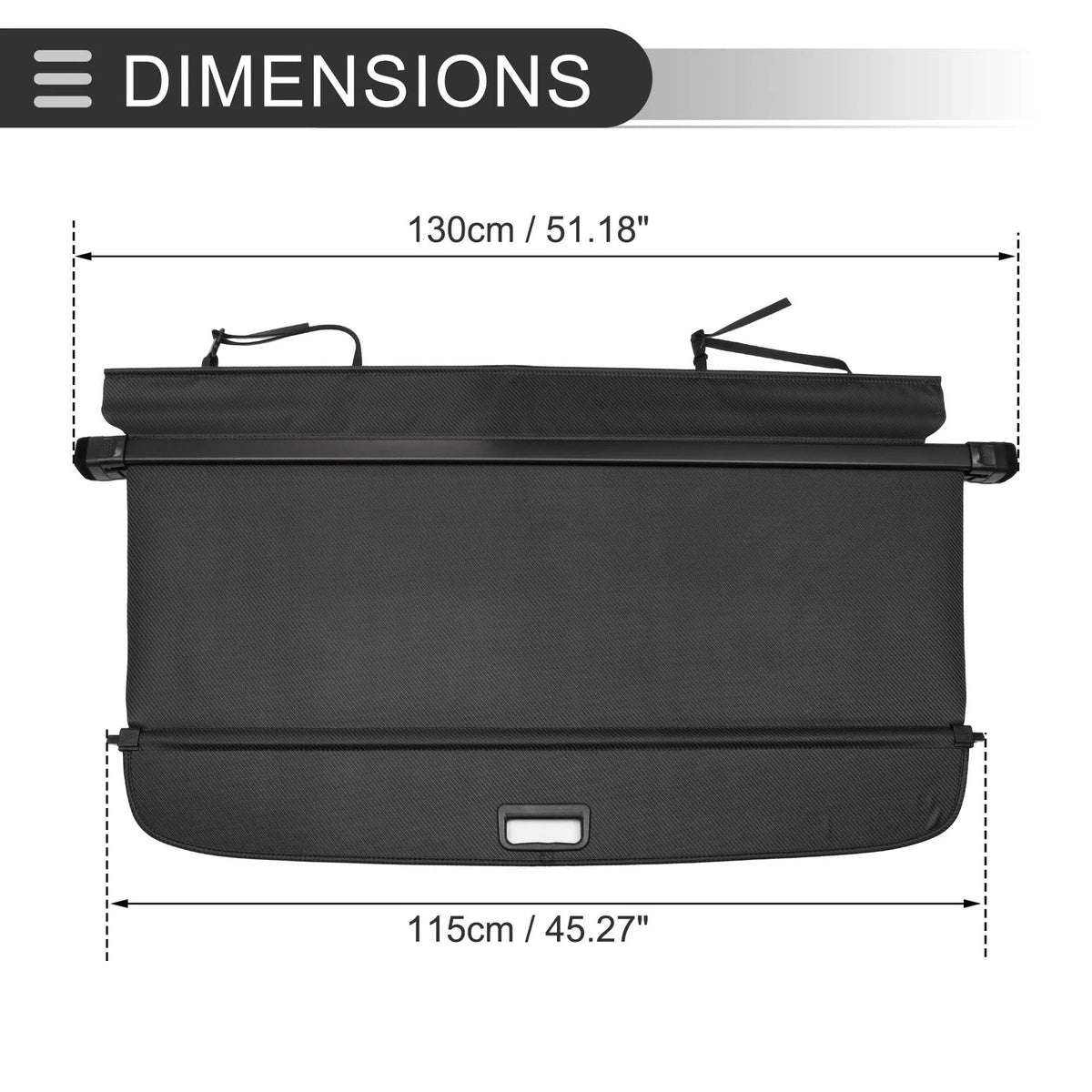 Retractable Cargo Cover for Subaru Outback (2020-2024) Black Carbon Fiber