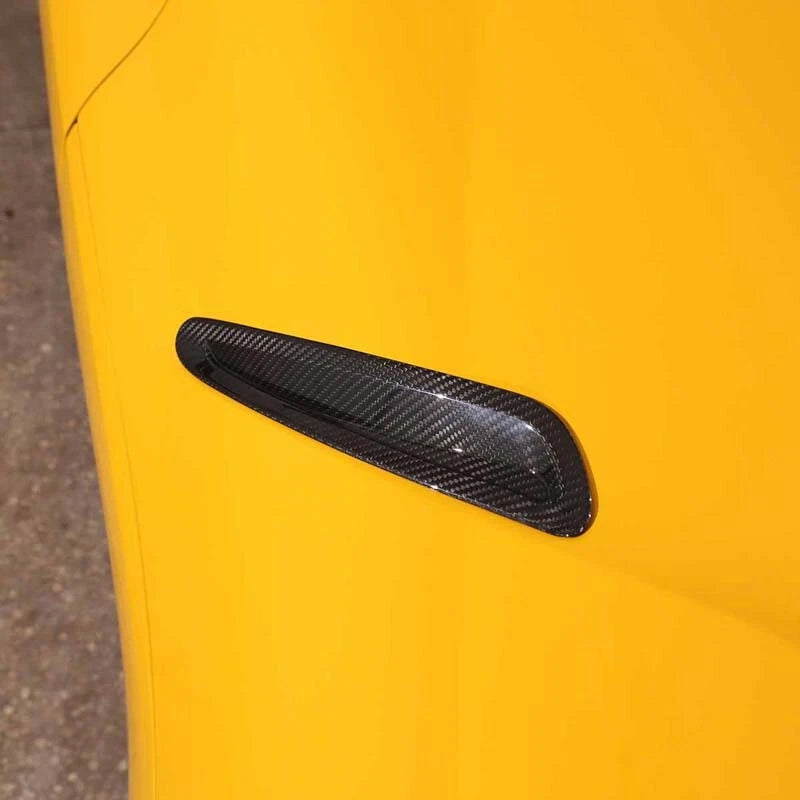 Real Carbon Fiber Hood Bonnet Side Vent Cover Trim for Toyota GR Supra A90 19-24