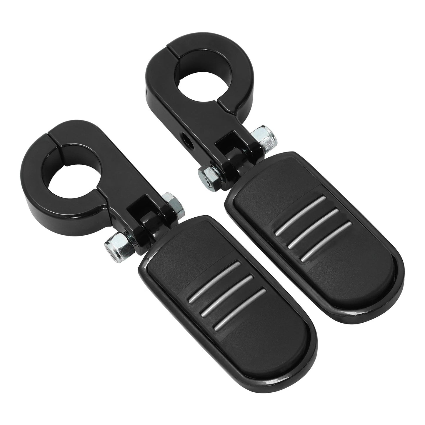 1.25" Black Pegstreamliner Highway Engine Guard Footpegs for Harley