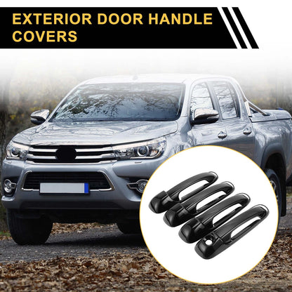 Car Door Handle Protector Set for Dodge Ram 1500 (2002-2008) Glossy Black