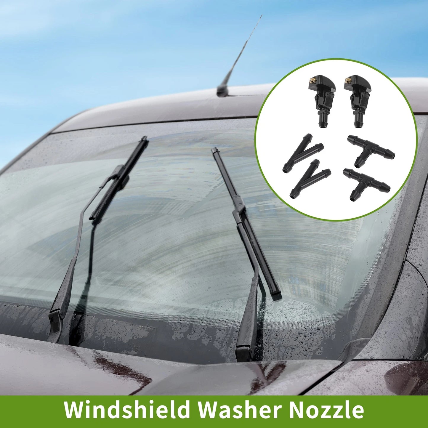 Windshield Washer Nozzle & Hose Connector for Nissan (2000-2006)