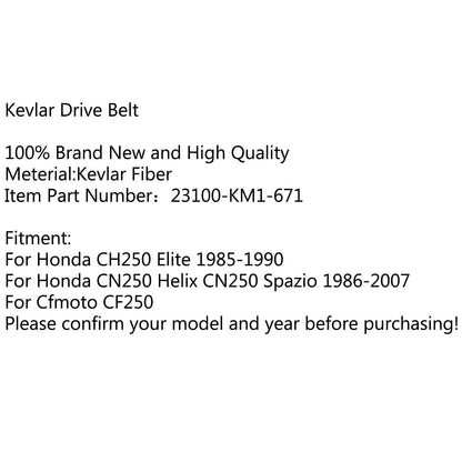 V-Belt Drive Belt for Honda CH250 Elite CN250 Helix Spazio (1985-2007)