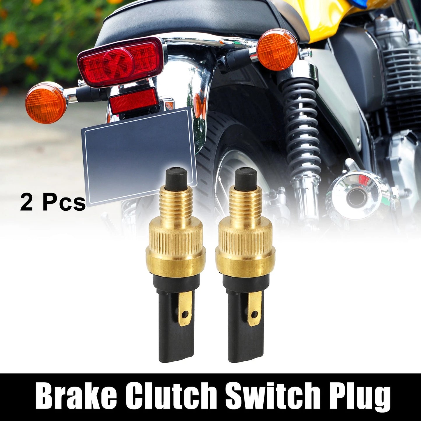 2 x 6mm Front/Rear Brake Clutch Switch Plug for Motorcycle Scooter