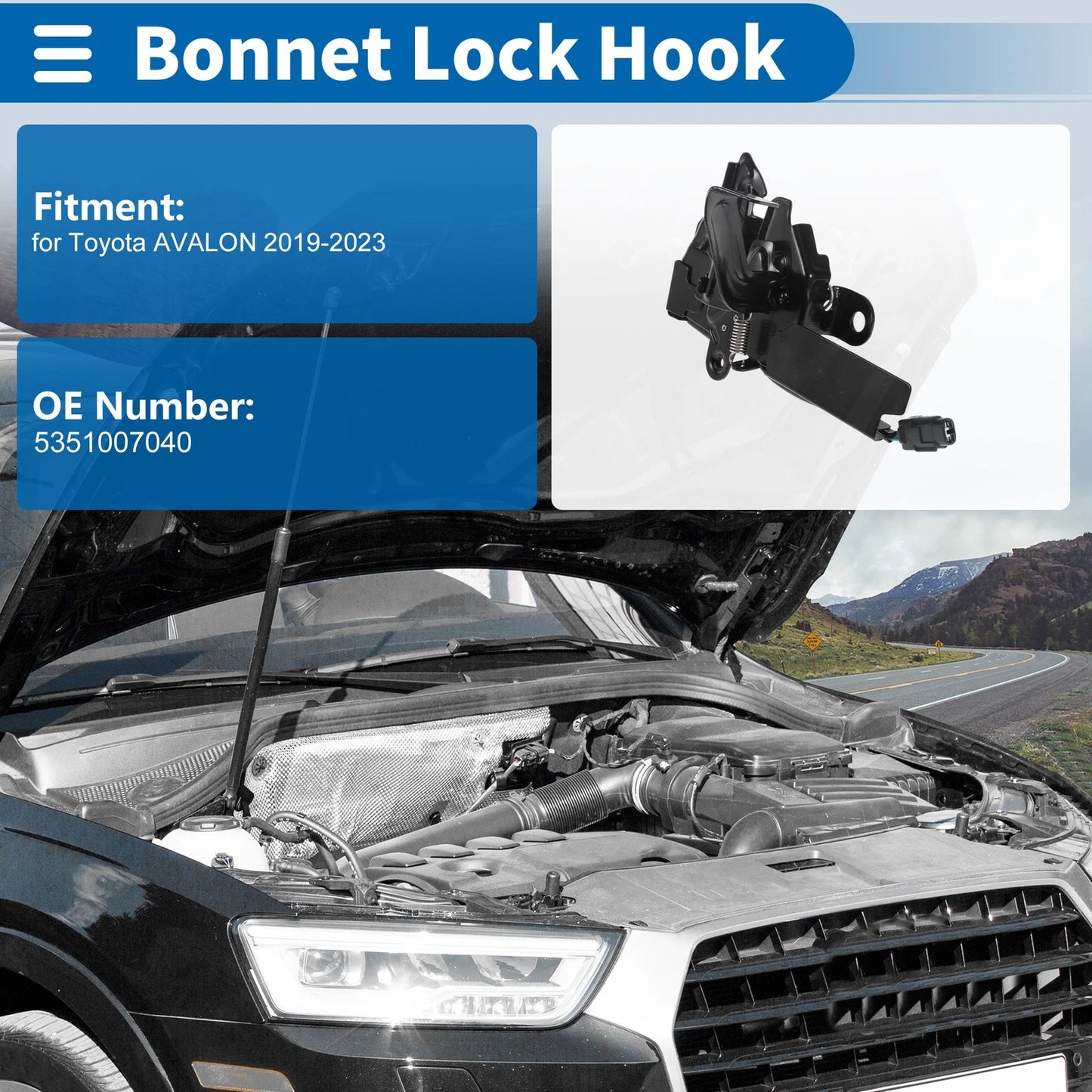 Hood Latch Assembly for Toyota Avalon (2019-2023)