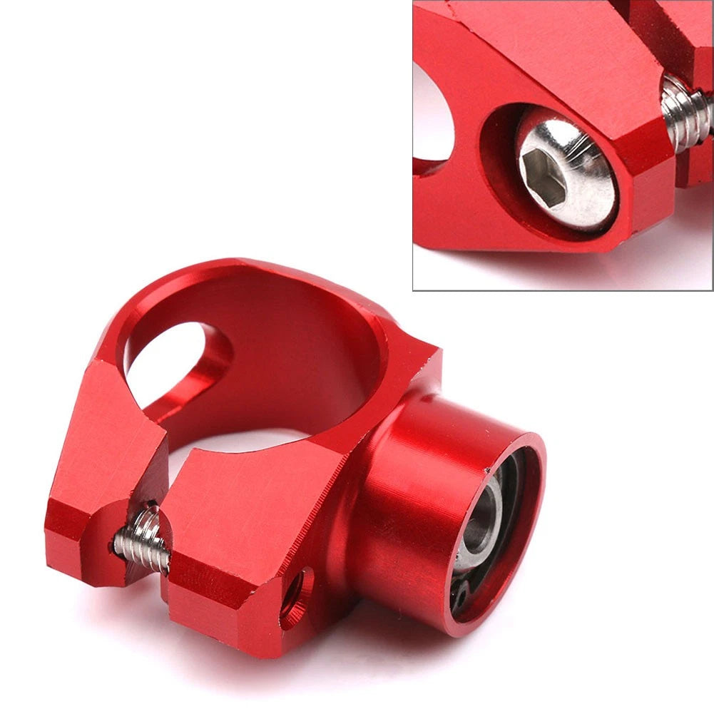 25mm Universal Motorcycle Steering Damper Fork Frame Mounting Clamp Bracket Red