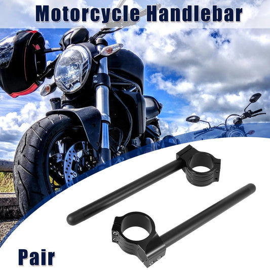 1 Pair 50mm Motorcycle Clip Ons Handle Grips for Yamaha Racing Black