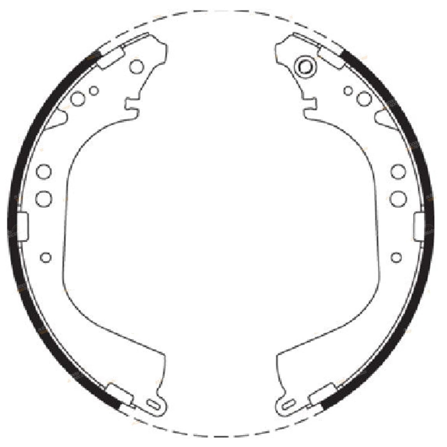 Rear Brake Shoes Set for Patrol GU Y61 4WD Ute (Drum Brakes)